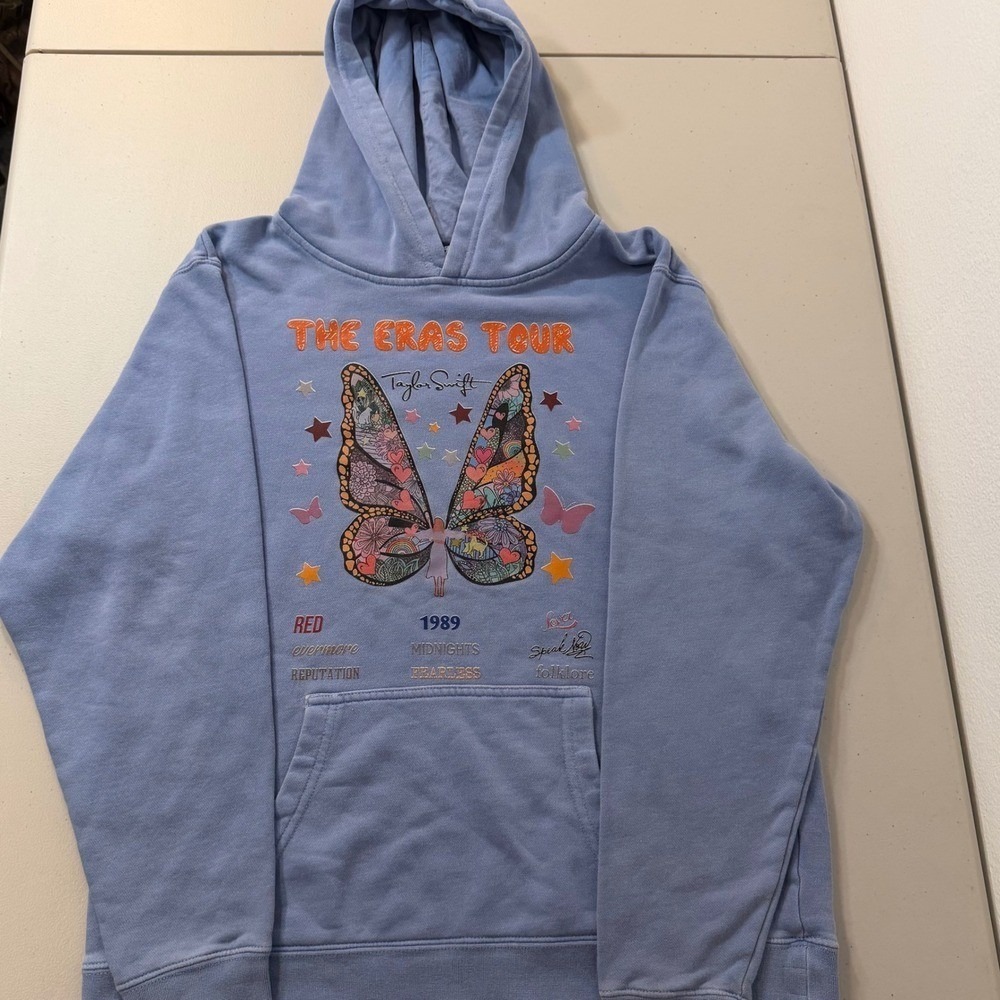 Taylor Swift The Eras Tour Merch Butterfly Cotton Pull On Hoodie XL 18/20 - Picture 4 of 8